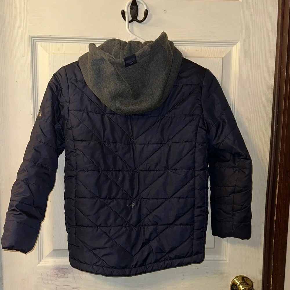 Pacific Trail Kids Small (8) Navy Jacket with Hood Puffer Quilted Lined